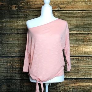 Off the Shoulder Top With Front Tie